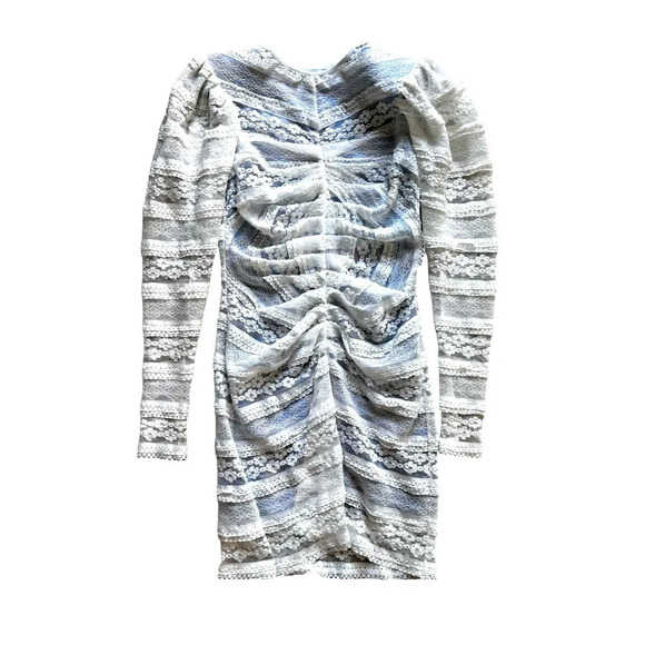 Brogger dress size xs white with floral printed lining in excellent condition - Picture 3 of 6